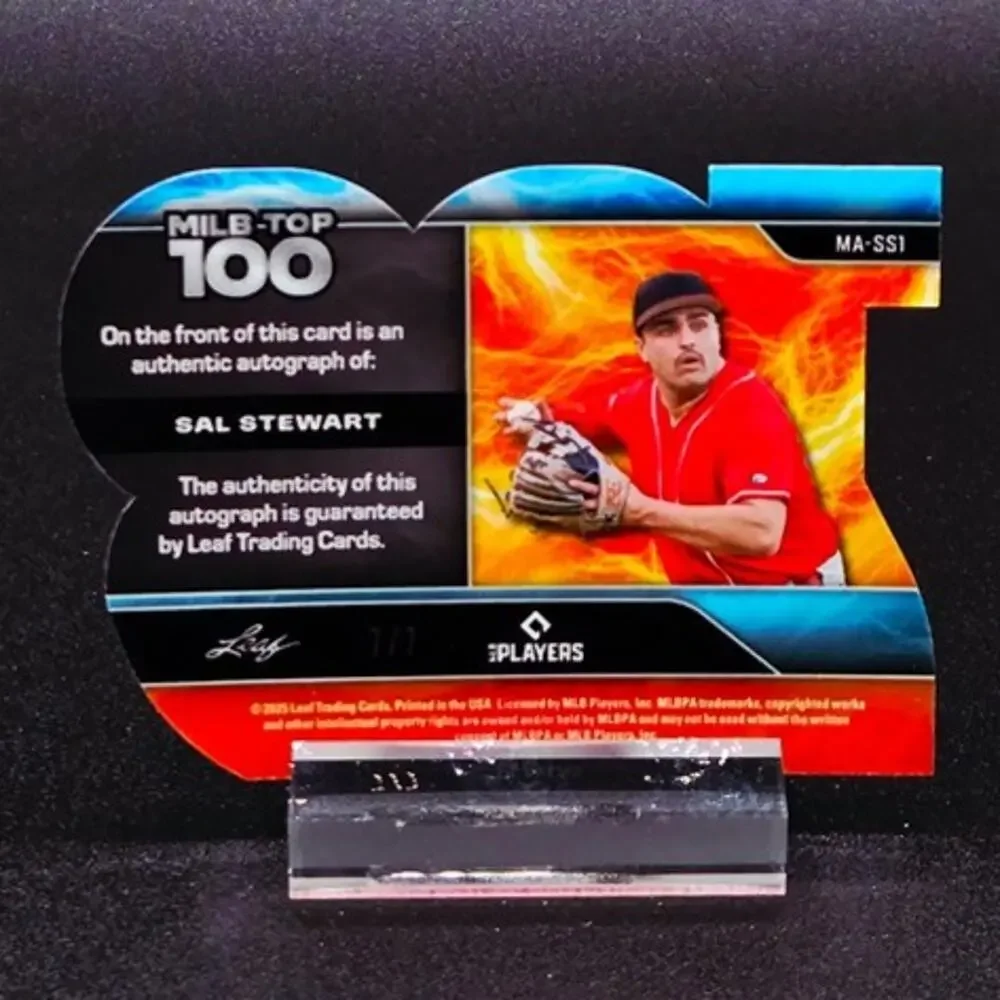 Sal Stewart 7/7 Auto MLB Top 100 Blue RC Cincinnati Reds Top Prospect Autograph